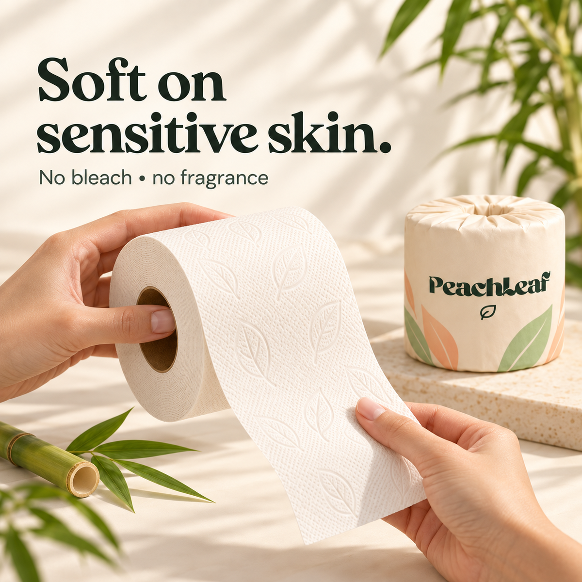 PeachLeaf™ Bamboo Toilet Paper