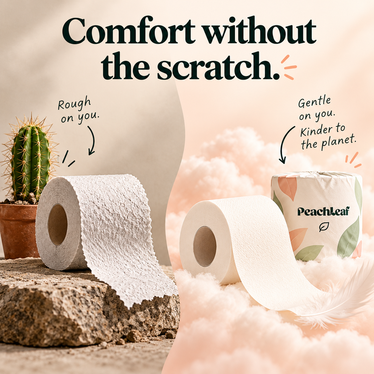 PeachLeaf™ Bamboo Toilet Paper